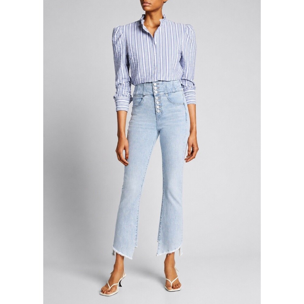 Veronica Beard Designer Jeans Extra High Rise Katherine Corset Jeans Blue 26 2